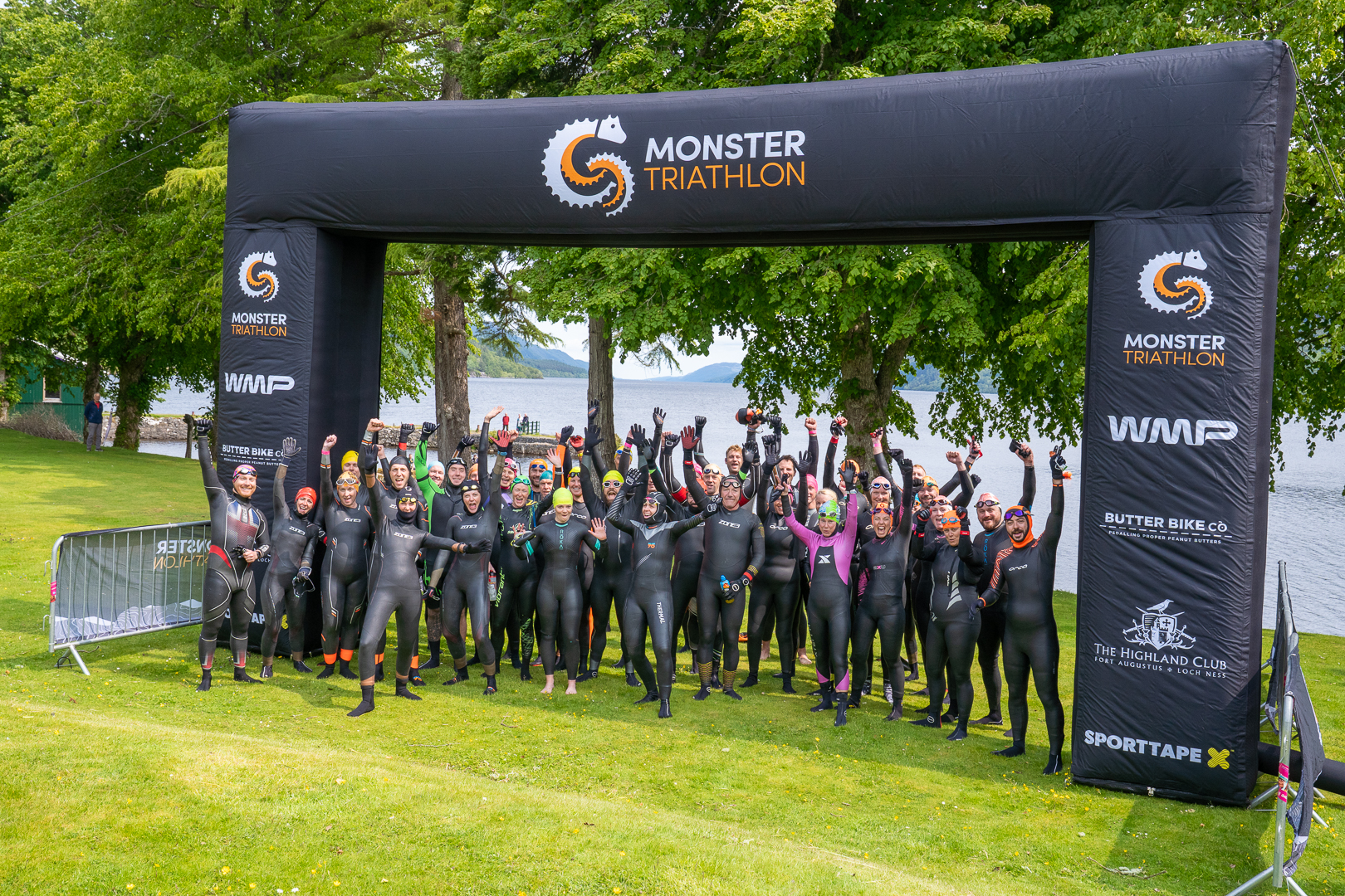Monster participants together before the event